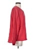 Mirth 100% Silk Red Long Sleeve Silk Top Size S - photo 4