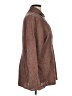 Flax 100% Linen Chevron-herringbone Burgundy Brown Coat Size 14 (L) - photo 4
