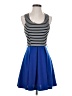 Double Zero Stripes Blue Casual Dress Size M - photo 1