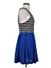 Double Zero Stripes Blue Casual Dress Size M - photo 4