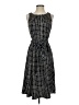 Elle Houndstooth Black Casual Dress Size 2 - photo 1