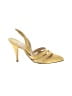 Manolo Blahnik 100% Suede Gold Yellow Heels Size EU 35 - photo 1