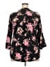 Torrid Floral Black 3/4 Sleeve Blouse Size 2X Plus (2) - photo 2