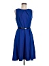 Alyx Solid Blue Casual Dress Size 8 - photo 1