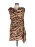 H&M 100% Polyester Animal Print Tan Cocktail Dress Size L - photo 1