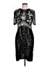 Unbranded 100% Silk Black Cocktail Dress Size M - photo 1