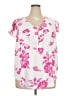 Torrid 100% Polyester Pink Short Sleeve Blouse Size 2X Plus (2) - photo 1