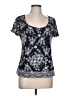Kate Hill 100% Nylon Black Short Sleeve Top Size L - photo 1