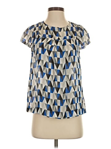 Theory Short Sleeve Silk Top (view 1)
