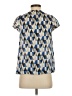 Theory 100% Silk Blue Short Sleeve Silk Top Size S - photo 2