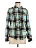 St. John's Bay 100% Cotton Plaid Teal Long Sleeve Button-Down Shirt Size M - photo 1