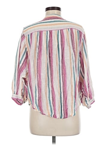 Kaari Blue 3/4 Sleeve Blouse (view 2)