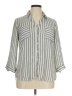 B.wear 100% Polyester Stripes Gray Silver 3/4 Sleeve Blouse Size XL - photo 1