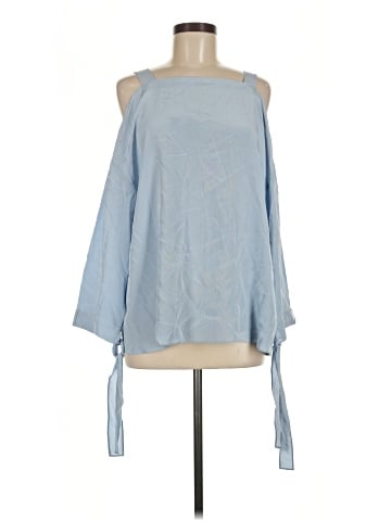 Tibi 3/4 Sleeve Silk Top (view 1)