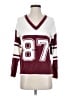 Derek Heart Color Block Burgundy Pullover Sweater Size S - photo 1