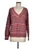 Nic + Zoe Chevron-herringbone Red Pullover Sweater Size M - photo 1