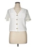 Monteau Ivory White Short Sleeve Blouse Size XL - photo 1