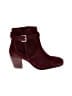 Diba 100% Leather Burgundy Ankle Boots Size 8 - photo 1
