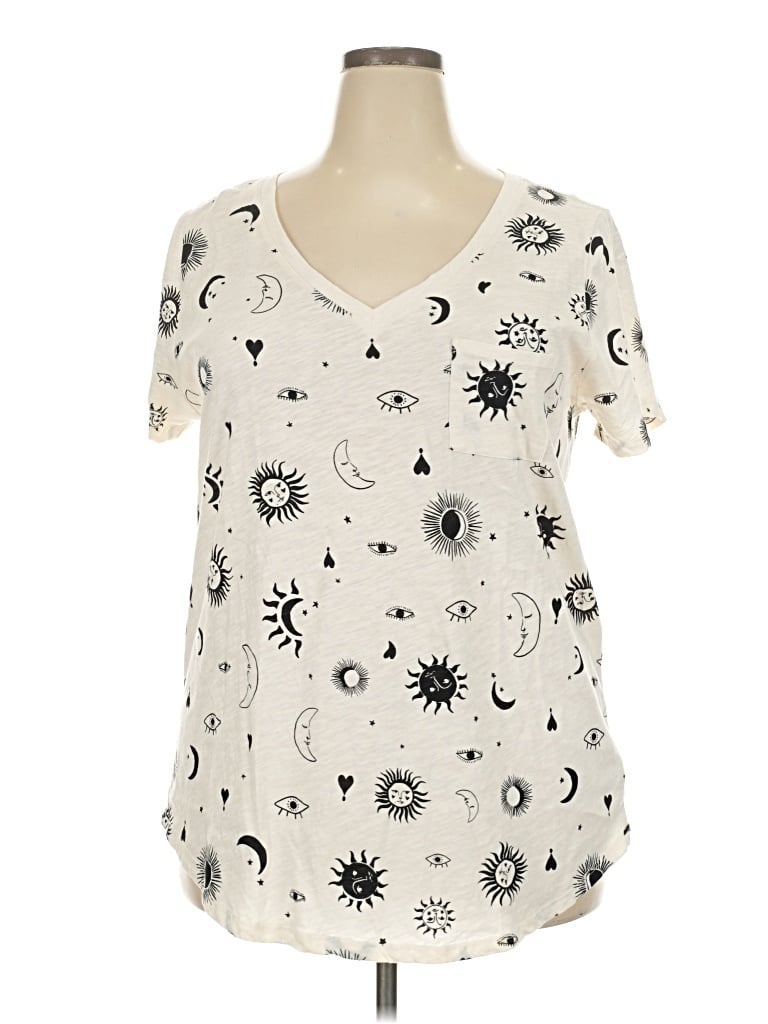 Pre-owned Heritage Short Sleeve Blouse In Ivory
