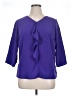 BFA Classics 100% Polyester Purple 3/4 Sleeve Blouse Size 14 (petite) - photo 1