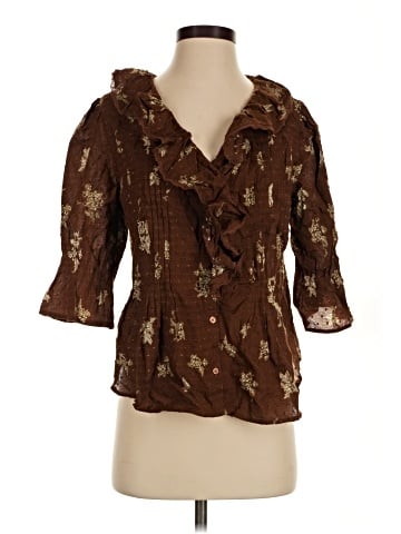 Ultra Pink 3/4 Sleeve Blouse (view 1)