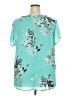Torrid 100% Polyester Teal Short Sleeve Blouse Size 2X Plus (2) - photo 2