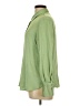 MNG 100% Polyester Solid Green Long Sleeve Blouse Size 10 - photo 5