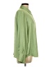 MNG 100% Polyester Solid Green Long Sleeve Blouse Size 10 - photo 4