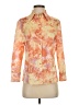 St. John 100% Polyester Floral Orange 3/4 Sleeve Blouse Size 2 - photo 1