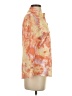 St. John 100% Polyester Floral Orange 3/4 Sleeve Blouse Size 2 - photo 4
