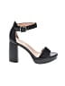 27 EDIT 100% Leather Black Sandals Size 7 - photo 1