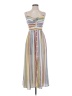 Soprano 100% Polyester Stripes White Casual Dress Size S - photo 1