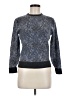 Cremieux 100% Merino Extra Fine Wool Paisley Blue Wool Pullover Sweater Size M - photo 1