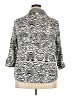 Allison Daley 100% Cotton Animal Print Silver 3/4 Sleeve Button-Down Shirt Size 18 - photo 2