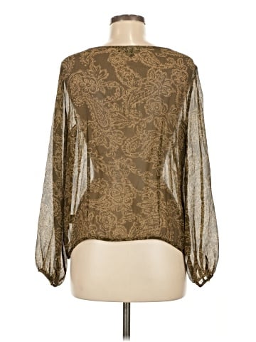 Lauren by Ralph Lauren Long Sleeve Silk Top (view 2)