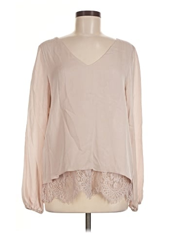 Parker Long Sleeve Silk Top (view 1)