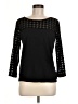 August Silk Black Pullover Sweater Size M - photo 1