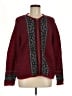 Woolrich 100% Cotton Houndstooth Red Cardigan Size L - photo 1