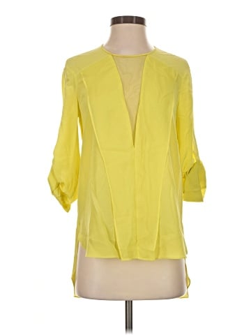 BCBGMAXAZRIA 3/4 Sleeve Silk Top (view 1)