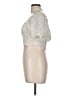 Paper Crane 100% Polyester Ivory Short Sleeve Blouse Size M - photo 5