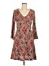 Maeve 100% Polyester Print Brown Cocktail Dress Size M - photo 1