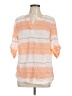 Westbound 100% Cotton Orange 3/4 Sleeve Blouse Size L - photo 1