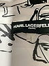 Karl Lagerfeld Paris 100% Polyester Print Silver Long Sleeve Blouse Size L - photo 7