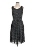 Halogen Polka Dots Gray Casual Dress Size 10 - photo 1
