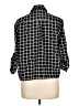 Ellen Tracy Checkered-gingham Black 3/4 Sleeve Button-Down Shirt Size L - photo 2