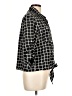 Ellen Tracy Checkered-gingham Black 3/4 Sleeve Button-Down Shirt Size L - photo 4