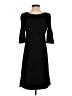 Cache Solid Black Casual Dress Size S - photo 2