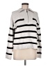 Laundry by Shelli Segal Stripes Silver Pullover Sweater Size M - photo 1
