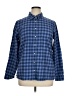 L.L.Bean 100% Cotton Checkered-gingham Blue Long Sleeve Button-Down Shirt Size XL - photo 1