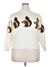 Mondi Animal Print Ivory Wool Pullover Sweater Size 32 - photo 1
